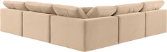 Comfy - 5 Piece Velvet Modular Corner Armless Sectional