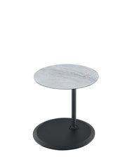 Orbit - End Table With Height Adjustable Marble Textured Top - Gray