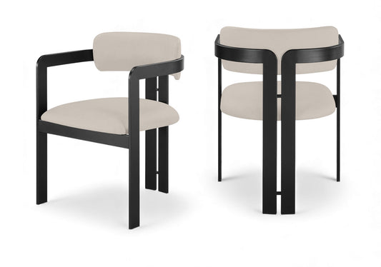 Aurum - Vegan Leather Upholstered Dining Chair (Set of 2) - Taupe