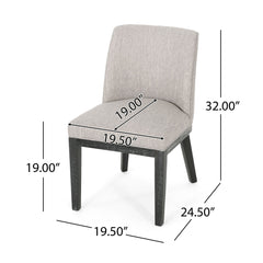 Modern Dining Chair With Durable Fabric Upholstery And Sturdy Wooden Frame (Set of 2)