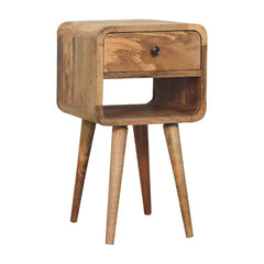 Mini Chestnut Curve Lower Bedside Nifhtstand