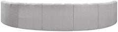 Arc - Boucle Fabric 7 Piece U-Shaped Modular Sofa