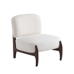 Modern Boucle Lounge Chair With Solid Wood Frame, Soft And Durable Boucle Upholstery - Beige