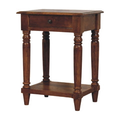 Turned Legs Drawer Table