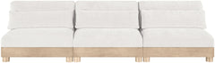 Turin - Chenille Fabric Upholstered Modular Sectional - White