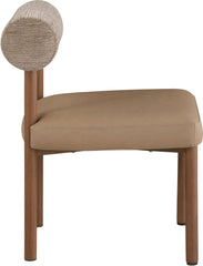 Paramo - Chenille Fabric and Vegan Leather Upholstered Dining Chair