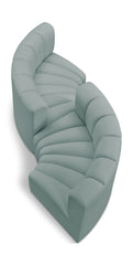 Arc - Faux Leather 4 Piece Curved Modular Sofa