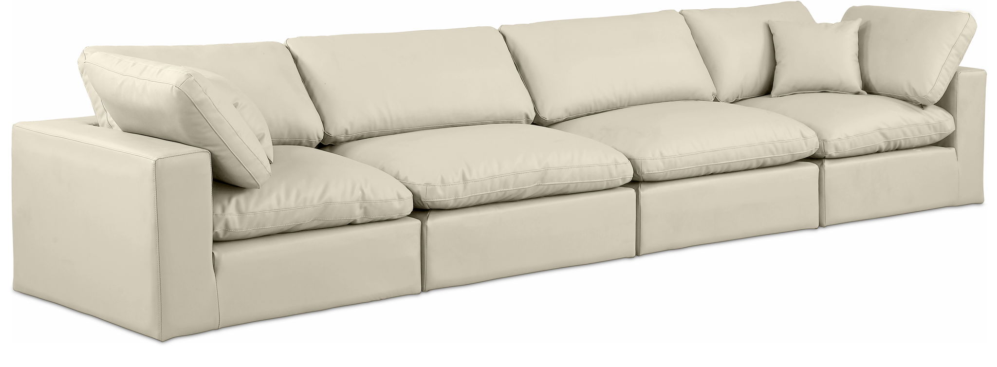 Comfy - Faux Leather Modular Sofa 4 Seats