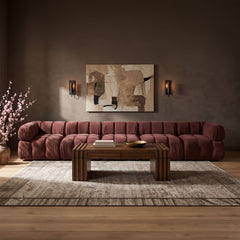 Orin - Fabric Velvet 5 Piece Modular Sofa