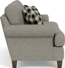 Moxy - Fabric Sofa, T-Shaped Seat Cushion, Curved Sock Arms