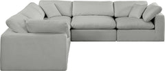 Comfy - 5 Piece Linen Modular Corner Sectional