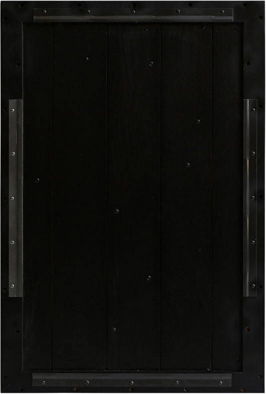 Element - 50" Mango Wood 4 Piece Wall Art - Natural / Black