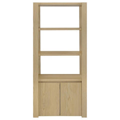 Laurelton - 3-Shelf Media Tower Tall Pier Cabinet - Light Oak