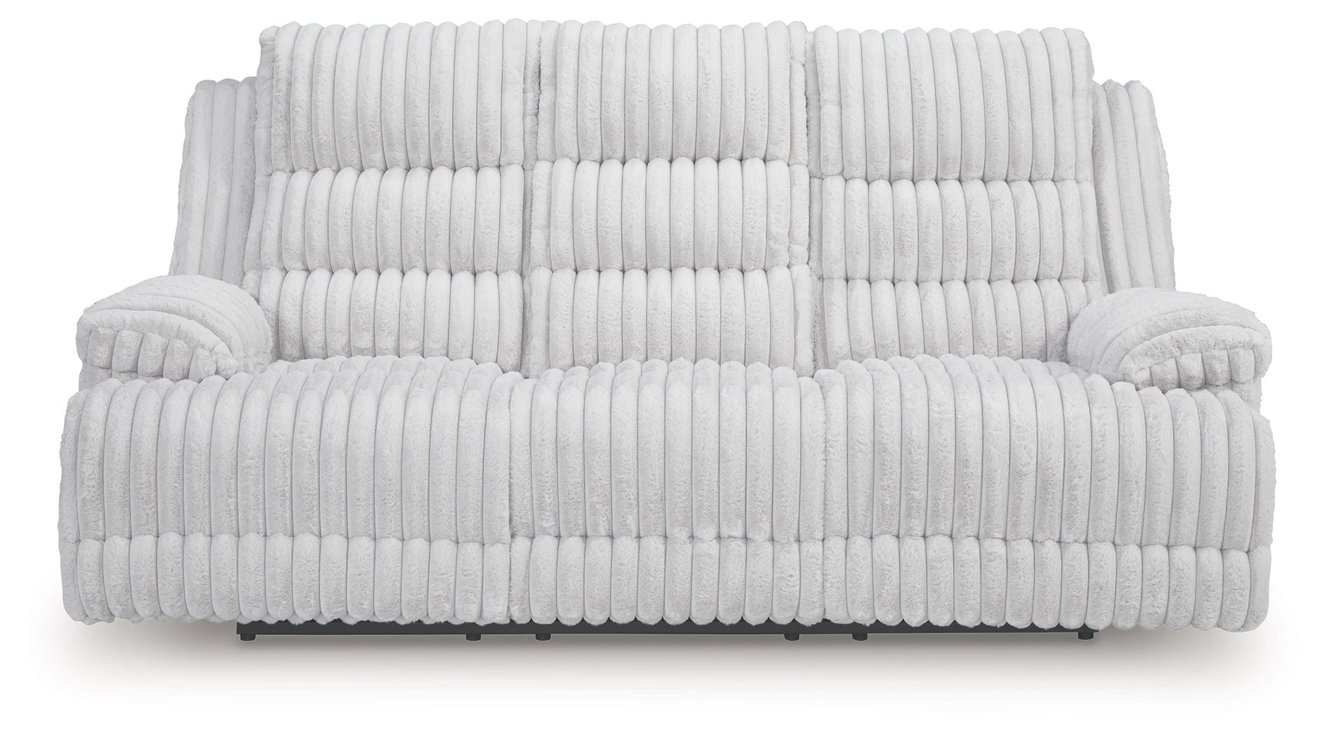 Rhines Falls - Alloy - Reclining Power Sofa With Drop Down Table