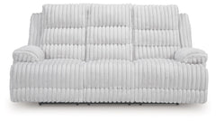 Rhines Falls - Alloy - Reclining Power Sofa With Drop Down Table