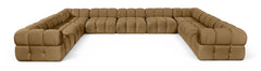 Orin - Velvet Performance Fabric Upholstered 9 Piece Sectional