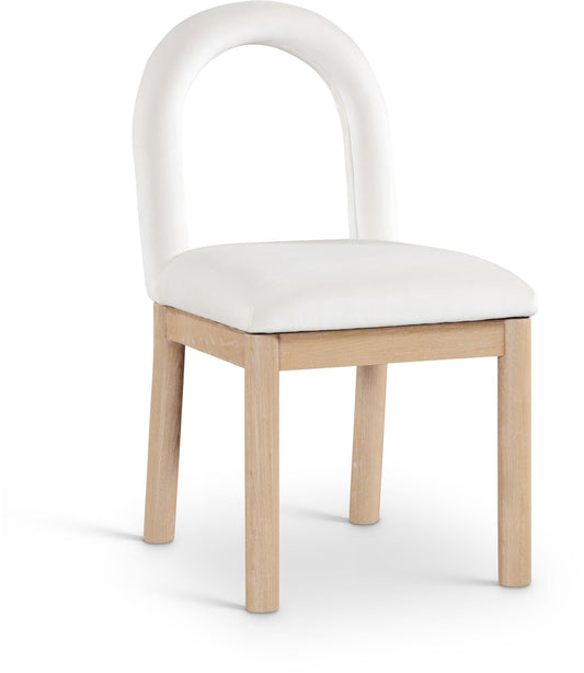 Conrad - Velvet Dining Chair With Natural Legs