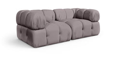 Orin - Velvet Performance Fabric Upholstered 2 Piece Modular Sofa (2 Corner Chairs)