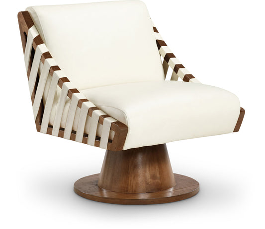 Millwin - Swivel Accent Chair With Brown Base
