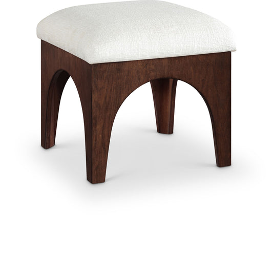 Lawson - Chenille Fabric Upholstered Ottoman - Walnut Base
