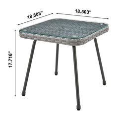 Cannes - 3 Piece Outdoor Patio Conversation Set