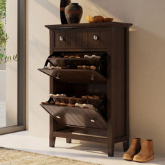 Acadian - Entryway Shoe Storage Cabinet - Brown