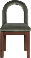 Conrad - Velvet Dining Chair With Brown Legs