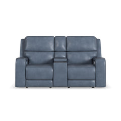 Oasis - Power Reclining Loveseat With Console, Power Headrests, Lumbar, Heat & Massage