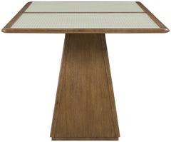 Atrium - Glass Top And Wood Base Dining Table