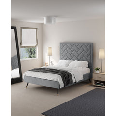 Crosby - Bed With Upholstered Headboard And Slats