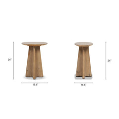 Clarence - Rectangular End Table - Antique Brown