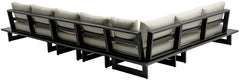 Maldives - 5 Piece Water Resistant Outdoor Patio Modular Sectional With Gray Base