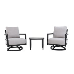 Outdoor Patio Furniture, Chat Set, Sunbrella Cushions And Side Table