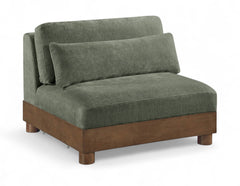 Turin - Chenille Fabric Upholstered Modular Armless Chair