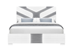 Optimus - Full Bed With LED - White