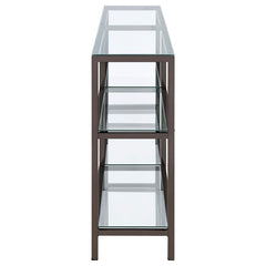 Kate - Console Bookcases - Black Nickel