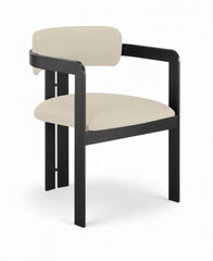 Aurum - Vegan Leather Upholstered Dining Chair With Graphite Black Base (Set of 2)