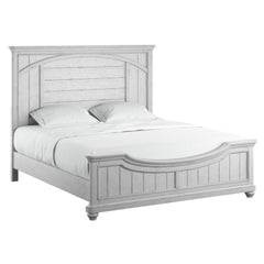 Queen Panel Bed - Gray - Wood