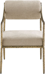 Bastille - Upholstered Dining Arm Chair (Set of 2) - Brass Frame