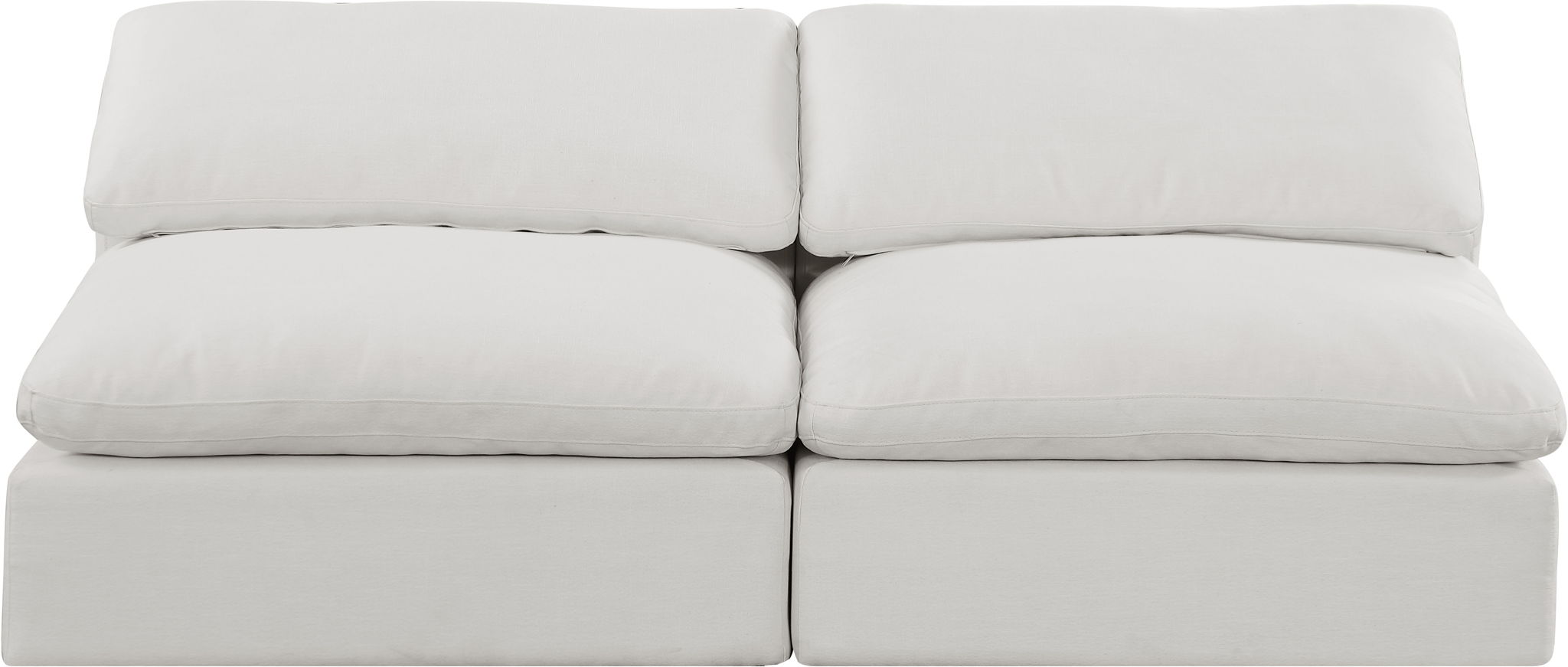 Comfy - Linen Modular Armless Sofa 2 Seats