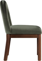 Conrad - Velvet Dining Chair With Brown Legs