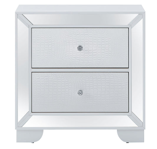 Nightstand Contemporary - Silver Champagne
