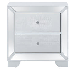 Nightstand Contemporary - Silver Champagne