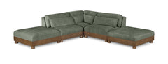 Turin - Chenille Fabric Upholstered Modular Sectional - Green