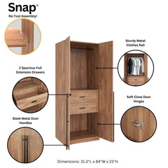 Lee - Free Standing Wardrobe Closet