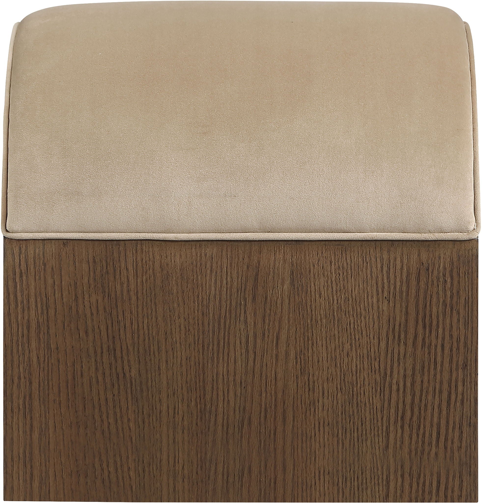Sable - Velvet Performance Fabric Upholstered Bench