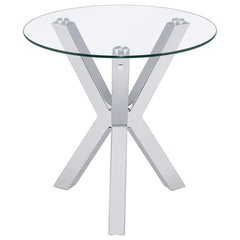 Kenzie - Round Tempered Glass Top Table