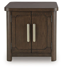 Breckington - Dark Brown - Rectangular 2-door End Table