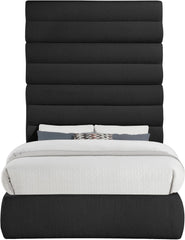 Adam - Boucle Fabric Bed With 89" Headboard