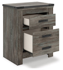 Frandern - Gray - Two Drawer Night Stand